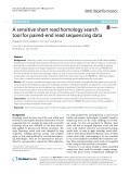 A sensitive short read homology search tool for paired-end read sequencing data