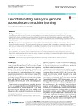 Decontaminating eukaryotic genome assemblies with machine learning