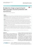 Bi-objective integer programming for RNA secondary structure prediction with pseudoknots