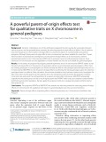 A powerful parent-of-origin effects test for qualitative traits on X chromosome in general pedigrees