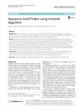 Sequence motif finder using memetic algorithm