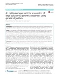 An optimized approach for annotation of large eukaryotic genomic sequences using genetic algorithm