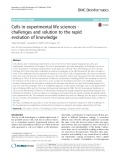 Cells in experimental life sciences - challenges and solution to the rapid evolution of knowledge
