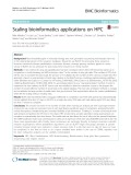 Scaling bioinformatics applications on HPC