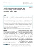 Simulating autosomal genotypes with realistic linkage disequilibrium and a spiked-in genetic effect