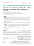 Prediction of essential proteins based on subcellular localization and gene expression correlation