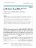A new method for enhancer prediction based on deep belief network