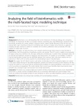 Analyzing the field of bioinformatics with the multi-faceted topic modeling technique
