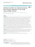 Statistical classifiers for diagnosing disease from immune repertoires: A case study using multiple sclerosis