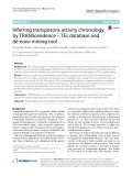 Inferring transposons activity chronology by TRANScendence – TEs database and de-novo mining tool