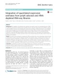 Integration of quantitated expression estimates from polyA-selected and rRNAdepleted RNA-seq libraries