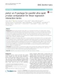 Pulver: An R package for parallel ultra-rapid p-value computation for linear regression interaction terms