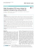 High-throughput PCR assay design for targeted resequencing using primerXL