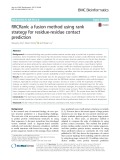 RRCRank: A fusion method using rank strategy for residue-residue contact prediction