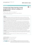 Unsupervised deep learning reveals prognostically relevant subtypes of glioblastoma