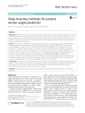 Deep learning methods for protein torsion angle prediction