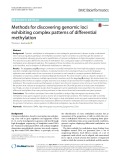 Methods for discovering genomic loci exhibiting complex patterns of differential methylation