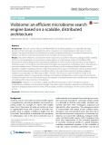 Visibiome: An efficient microbiome search engine based on a scalable, distributed architecture