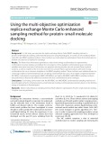 Using the multi-objective optimization replica exchange Monte Carlo enhanced sampling method for protein–small molecule docking