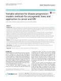 Variable selection for disease progression models: Methods for oncogenetic trees and application to cancer and HIV
