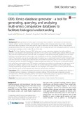 ODG: Omics database generator - a tool for generating, querying, and analyzing multi-omics comparative databases to facilitate biological understanding