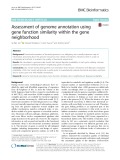 Assessment of genome annotation using gene function similarity within the gene neighborhood