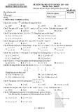 Đề thi học kì 2 môn Toán 10 năm 2019-2020 có đáp án - Trường THPT Lương Sơn