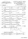 Đề thi học kì 1 môn Toán 12 năm 2019-2020 - Trường THPT chuyên Ngoại ngữ