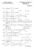 Đề thi học kì 1 môn Toán 10 năm 2019-2020 có đáp án - Trường THPT Đông Hưng Hà