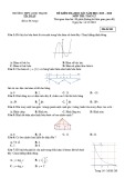 Đề thi học kì 1 môn Toán 12 năm 2019-2020 có đáp án - Trường THPT Long Thạnh