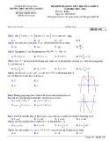 Đề kiểm tra giữa HK2 môn Toán 12 năm 2019-2020 có đáp án - Trường THPT chuyên Lam Sơn
