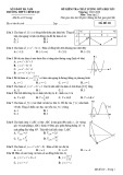 Đề kiểm tra giữa HK1 môn Toán 12 năm 2019-2020 có đáp án - Trường THPT C Bình Lục