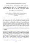 A computational homogenization analysis of materials using the stabilized mesh-free method based on the radial basis functions