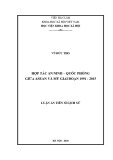 Luận án Tiến sĩ Lịch sử: Hợp tác an ninh – quốc phòng giữa ASEAN và Mỹ giai đoạn 1991-2015