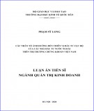 Tóm tắt luận án Tiến sĩ Quản trị kinh doanh: Các nhân tố ảnh hưởng đến vị trí đầu tư cục bộ của các nhà đầu tư nước ngoài trên thị trường chứng khoán Việt Nam