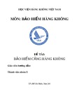 Tiểu luận môn Bảo hiểm hàng không: Bảo hiểm cảng hàng không