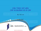 Bài giảng Cấu trúc dữ liệu và giải thuật: Cấu trúc dữ liệu cây M-nhánh với B-cây - Bùi Tiến Lên