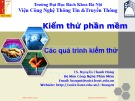 Bài giảng Kiểm thử phần mềm: Chương 4 - TS. Nguyễn Thanh Hùng