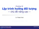 Bài giảng Kỹ thuật lập trình C/C++: Chương 10 (2) - Lê Thành Sách