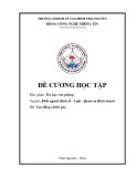 Đề cương học tập môn Tin học văn phòng