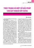 Thực trạng và một số giải pháp cho quy hoạch xây dựng