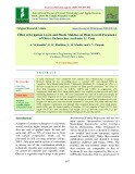 Effect of irrigation levels and plastic mulches on plant growth parameter of okra (Abelmoschus esculentus L.) crop