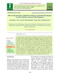 Effect of soil and foliar application of nitrogen on morpho-physiological, growth characters and seed yield of rapeseed