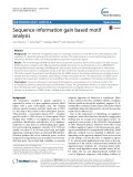 Sequence information gain based motif analysis