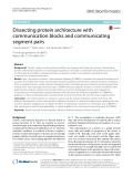 Dissecting protein architecture with communication blocks and communicating segment pairs