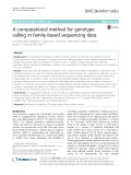 A computational method for genotype calling in family-based sequencing data