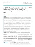 AHCODA-DB: A data repository with webbased mining tools for the analysis of automated high-content mouse phenomics data