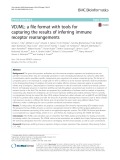 VDJML: A file format with tools for capturing the results of inferring immune receptor rearrangements