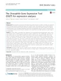 The Drosophila Gene Expression Tool (DGET) for expression analyses