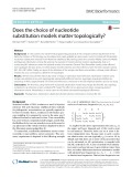 Does the choice of nucleotide substitution models matter topologically